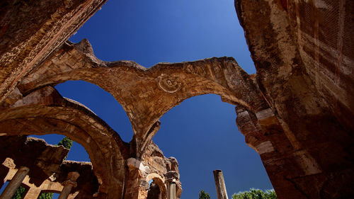 Low angle view of old ruin