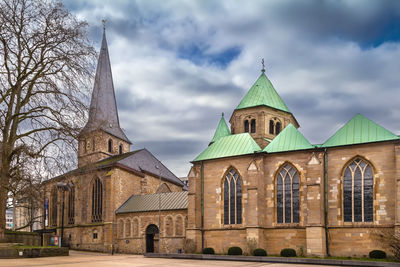 Low angle view of church against sky