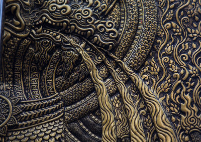 Full frame shot of patterned carving