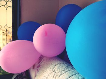 Close-up of multi colored balloons