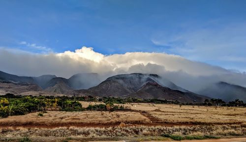 Panoramic view of landscape against sky