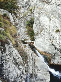 Scenic view of waterfall