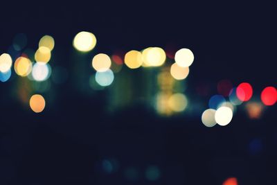 Defocused lights at night