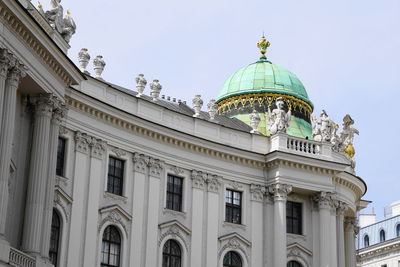 Low angle view of building against clear sky