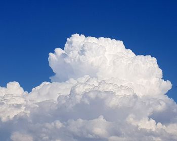 Low angle view of white clouds in sky