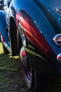 Close-up of retro styled car