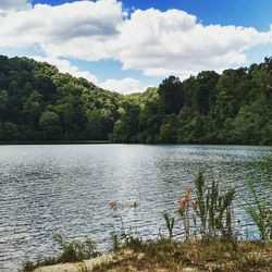 Scenic view of calm lake