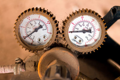 Close-up of abandoned factory