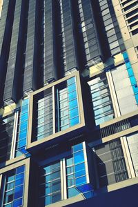 Low angle view of modern building in city