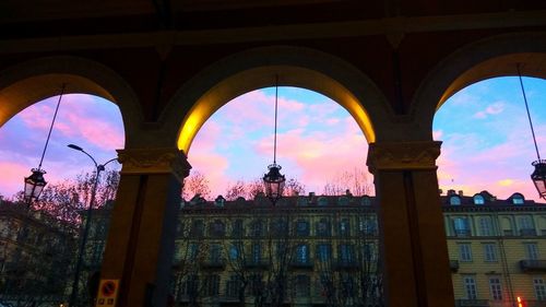 Low angle view of buildings against sky