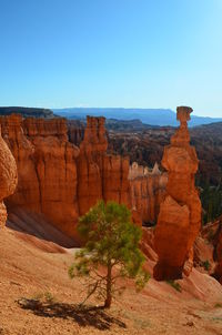 Scenic view of landscape against clear sky