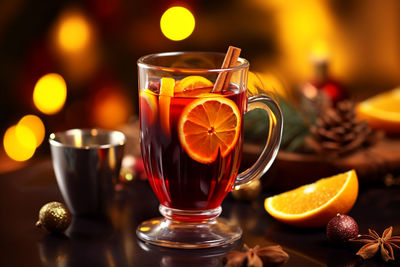 Close-up of drink on table