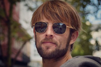 Portrait of man wearing sunglasses