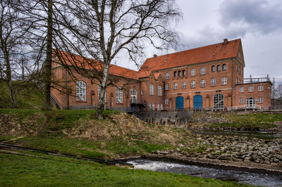 The old electric power plant tangeværket at tange lake