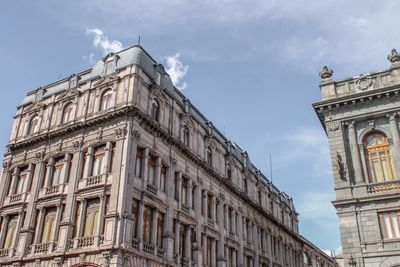 Low angle view of historical building against sky