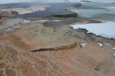 High angle view of beach