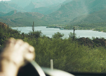 Scenic view of landscape and mountains