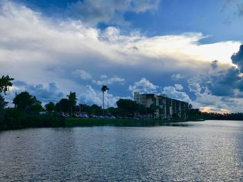 Scenic view of river against sky