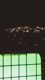Illuminated lights at night