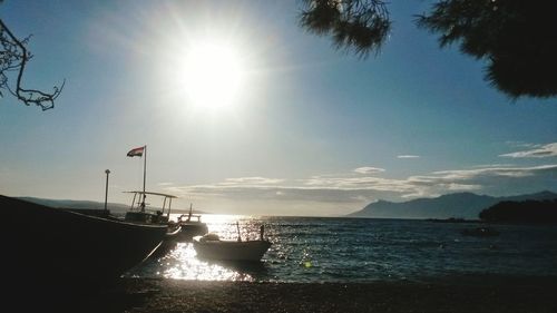 Scenic view of sea during sunset