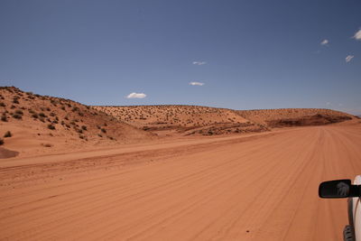Scenic view of desert against sky