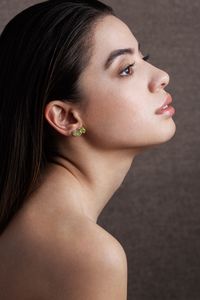 Close-up portrait of a young woman