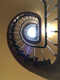 Low angle view of spiral staircase