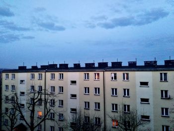 Low angle view of buildings against sky