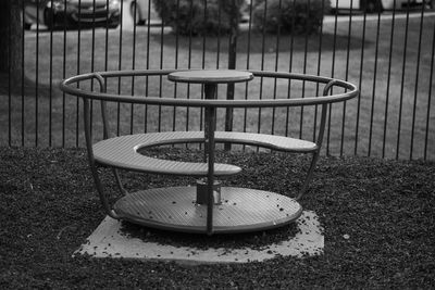 Close-up of chair on table