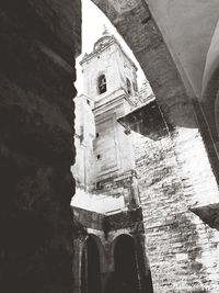 Low angle view of bell tower