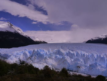 Scenic view of perito moreno glacier, argentina against sky
