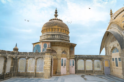 Low angle view of historic building against sky