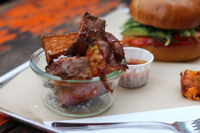 Close-up of food in plate