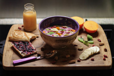 Close-up of served food
