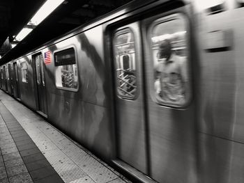 Train at subway station