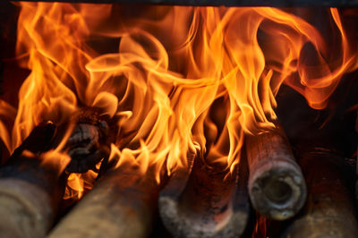 Close-up of fire