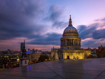 Cathedral against sky during sunset