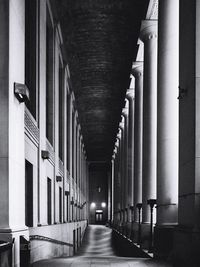 Empty corridor of building