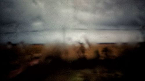 Defocused image of window against sky