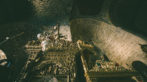 Low angle view of statue in temple