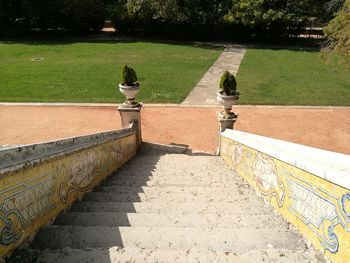 View of built structure by water