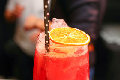 Close-up of drink in glass