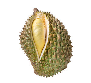 Close-up of fruit against white background