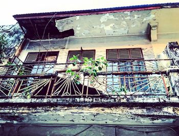 Low angle view of old building