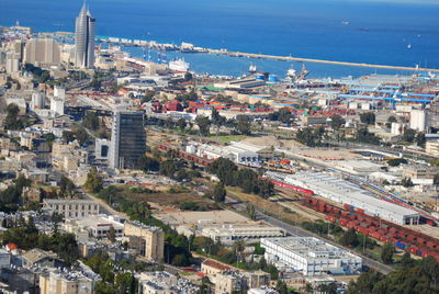 High angle view of cityscape