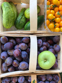 Fruits for sale at market stall