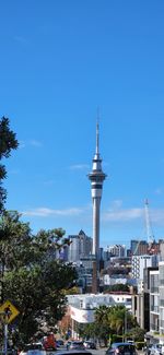 Scenic view of lake against blue sky