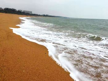 View of waves on beach