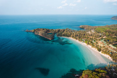 High angle view of sea against sky
