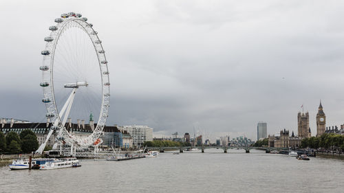 Ferris wheel in city